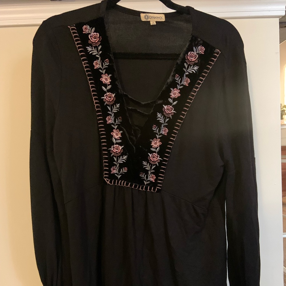 Democracy Black Blouse
